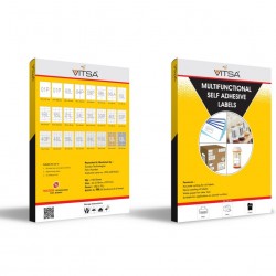 VITSA A4 SIZE MULTIFUNCATIONAL SELF ADHESIVE LABELS / STICKER FOR USE IN  (INKJET/LASER/COPIER) PRINTER- 10 LABEL PER SHEET (PACK OF 100 SHEETS)