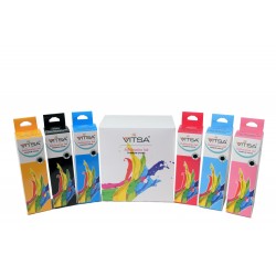 VITSA Sublimation Ink for Epson - Heat Transfer Printing on Mugs, Mobile Cases, Polyester T-Shirts etc for use with Epson 6 Color Printers -70ml Bottle each