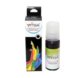VITSA Sublimation Ink for Epson - Heat Transfer Printing on Mugs, Mobile Cases, Polyester T-Shirts etc for use with Epson 4 Color Printers -70ml Bottle each