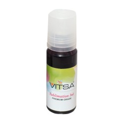 VITSA Black Sublimation Ink for Epson - Heat Transfer Printing on Mugs, Mobile Cases, Polyester T-Shirts etc for use with Epson Color Printers -70ml Bottle