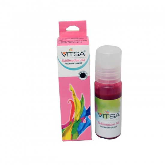 VITSA Sublimation Ink for Epson - Heat Transfer Printing on Mugs, Mobile Cases, Polyester T-Shirts etc for use with Epson 6 Color Printers -70ml Bottle each