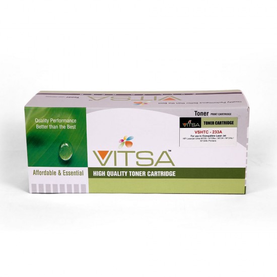 VITSA 33A / CF233A / 233A  TONER CARTRIDGE COMPATIBLE FOR HP LASERJET ULTRA M106 /  M106W PRINTER /  MFP M134  / M134A  /  M134FN PRINTER