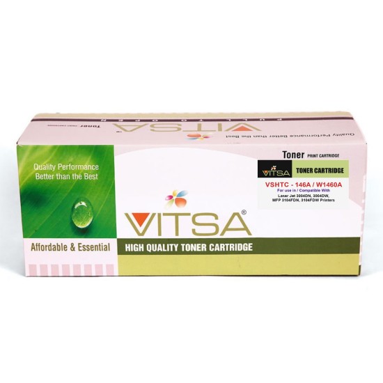 VITSA 146A/ W1460A Compatible Toner Cartridge for USE in Laserjet Pro 3004DN,3004DW,MFP 3104FDN,3104FDW Printers (with CHIP)