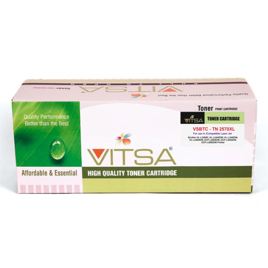 VITSA TN-2570XL Toner Cartridge Compatible for Printers HL-L2400D, HL-L2440DW, HL-L2460DN, HL-L2460DW, DCP-L2605DW, DCP-L2640DW, DCP-L2680DW VITSA TN-2570XL Toner Cartridge Compatible for Printers HL-L2400D, HL-L2440DW, HL-L2460DN, HL-L2460DW, DCP-L2605DW, DCP-L2640DW, DCP-L2680DW