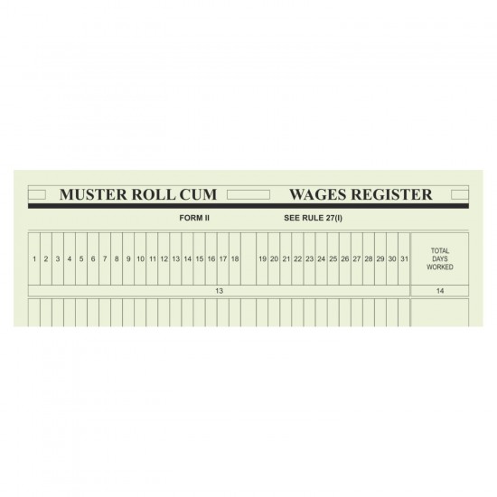 Maruti Ledger Muster Cum Vages (PVC) Account Book  / Register hard bound