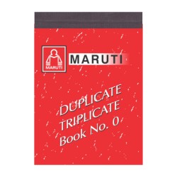 Maruti Duplicate Book No. 0 , Size 140mm X 110mm (100 + 100 = 200 Sheets) , with Free Carbon Inside (Min. Order 10Pics.)