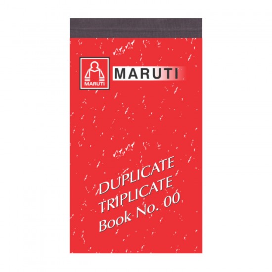 Maruti Duplicate Book No. 00 , Size 190mm X 110mm (100 + 100 = 200 Sheets) , with Free Carbon Inside (Min. Order 5Pics.)