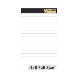 Maruti 1/8 Maplitho Ruled Pad Size 140mm x 220mm Notebook 80 pages (40 leaves) (Min. Order 10Pics.)
