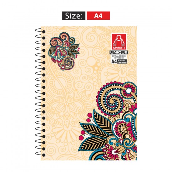 Maruti A/4 Six Subject Note Book No.9 Wiro Binding 300 Pages Size 285mm X 210mm