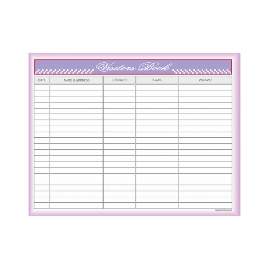 Maruti Visitor Book Big Hard Bound Size 220mm X 280mm 120 Pages