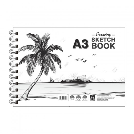 Maruti A3 Drawing Sketch Book Wiro Binding Size 420mm X 297mm 100 Pages
