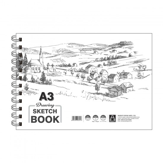Brustro Artists Stitched Bound Sketch Book A3, 110 GSM | 160 Pages for  Creative Masterpieces/ Buy now ! – BrustroShop