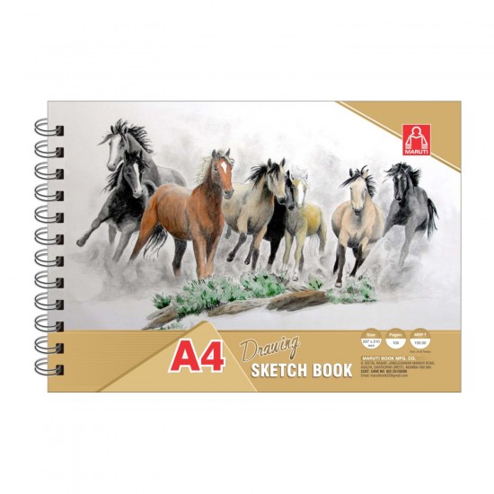 Maruti A4 Drawing Sketch Book Wiro Binding Size 297mm X 210mm 100 Pages
