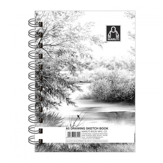 Maruti A5 Drawing Sketch Book Wiro Binding Size 210mm X 145mm 100 Pages