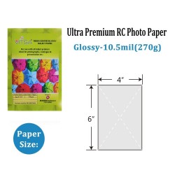 VITSA Ultra Premium Photo Paper – 270 gsm Resin Coated – RC High Glossy Photographic Paper 4x6 size - 100% Waterproof with laminated layer (4 X 6 SIZE (102 x 152 mm), PACK OF 100 SHEETS)