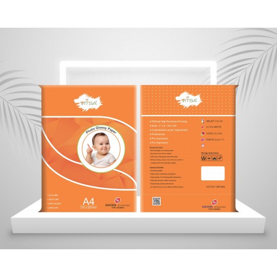 A4 High Glossy Photo Paper 210 GSM Pack Of 50 Sheets