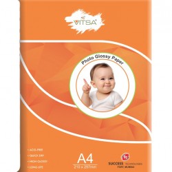 A4 High Glossy Photo Paper 130 GSM Pack Of 100 Sheets