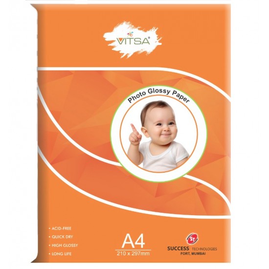 A4 High Glossy Photo Paper 210 GSM Pack Of 50 Sheets