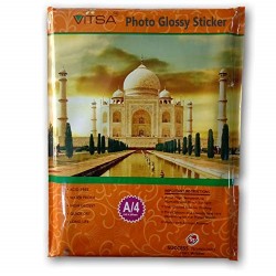 A4 Photo High Glossy Sticker 130 GSM Pack Of 50 Sheets