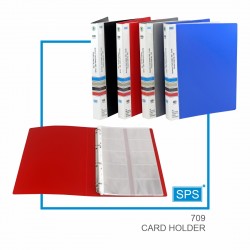 Business / Visiting Card Holder with 400 Cards Capacity in 10 up style With 4 Binder Clip