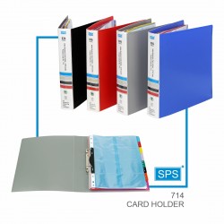 Business / Visiting Card Holder with 576 Cards Capacity in 8 up style With Index And 2D Binder Clip