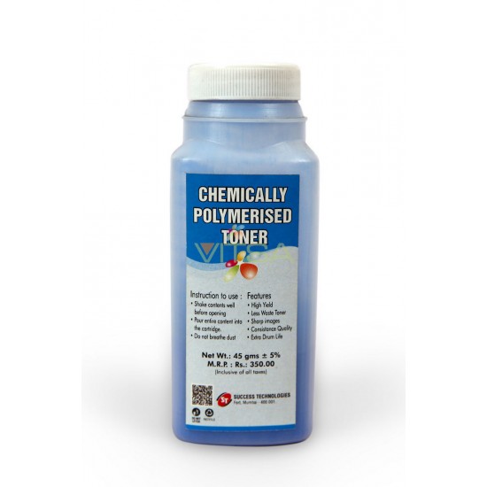 Chemical Colour Toner Powder Cyan For Use in HP CP 1215 /CP 1515 / CP 2025 / CP1025 Printer Toner 45 GRM BOTTLE