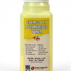 Chemical Colour Toner Powder Yellow For Use in HP CP 1215 /CP 1515 / CP 2025 / CP1025 Printer Toner 45 GRM BOTTLE