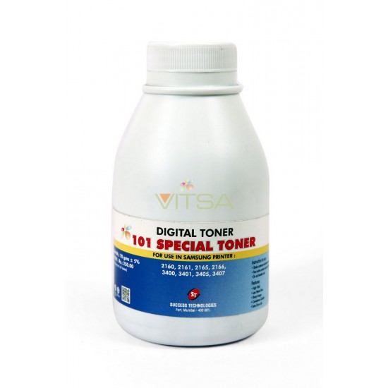 Digital Toner 101 SPECIAL Powder For Use in SAMSUNG 2160 / 2161 / 2165 / 2166 / 3400 / 3401 Printer Toner Cartridge Bottle 70 GRM